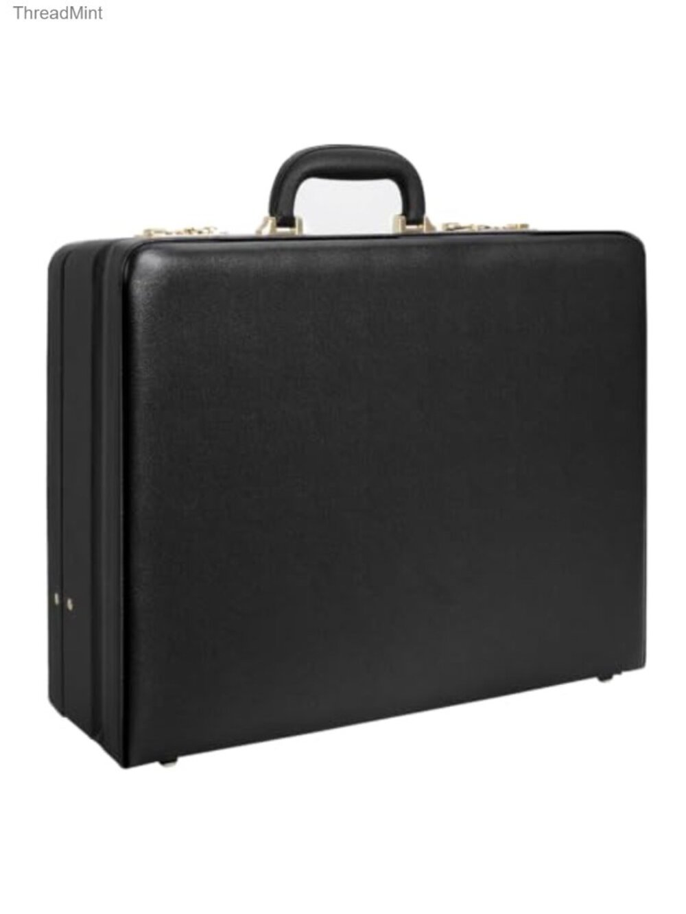 Expandable Lockable PU Leather Briefcase Fits 16 Inch Laptop Business Work